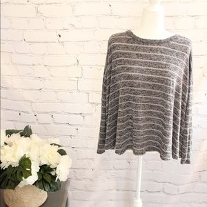 CATO striped Dolman Sleeve Sweater